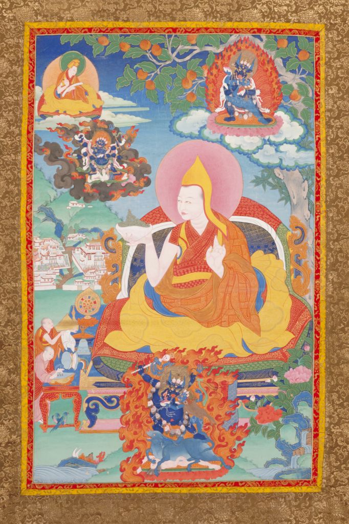 图片[1]-Origins of the Dalai Lama – Yundan Gyatso Thangka-China Archive